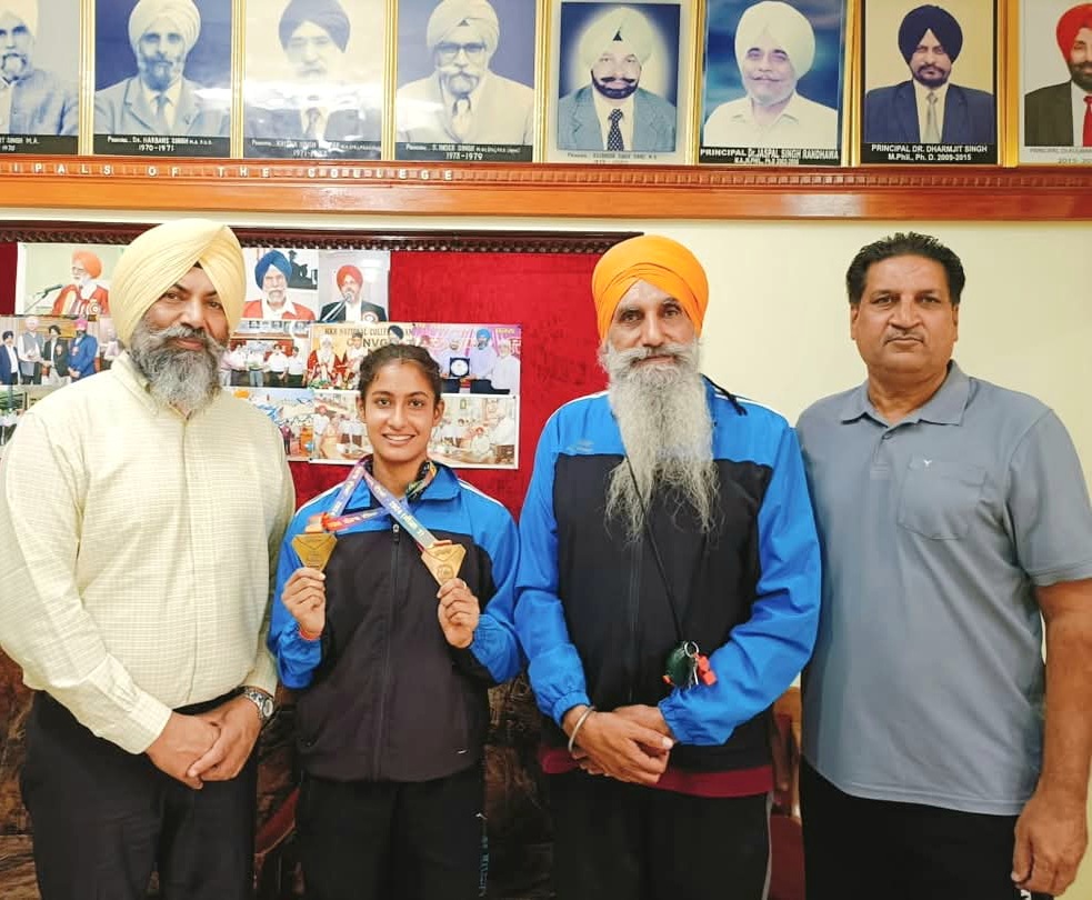Lavjot Kaur of Sikh National College Banga won medals in various athletics meets.